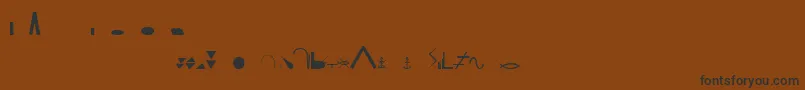 EsriNimaDncLn Font – Black Fonts on Brown Background