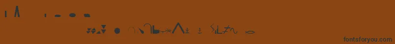Шрифт EsriNimaDncLn – чёрные шрифты на коричневом фоне