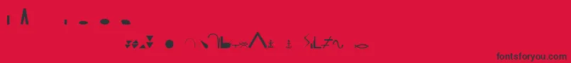 EsriNimaDncLn Font – Black Fonts on Red Background