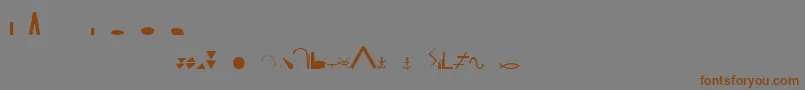 EsriNimaDncLn Font – Brown Fonts on Gray Background