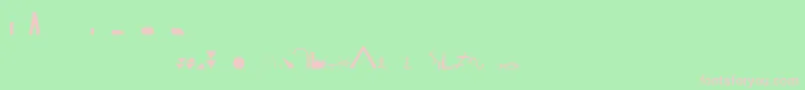 EsriNimaDncLn Font – Pink Fonts on Green Background