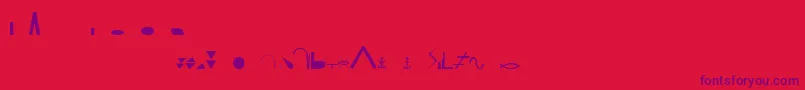 EsriNimaDncLn Font – Purple Fonts on Red Background