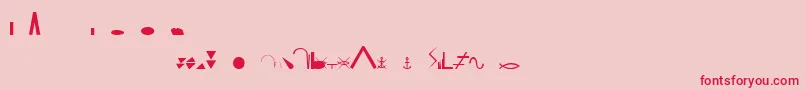 EsriNimaDncLn-Schriftart – Rote Schriften auf rosa Hintergrund