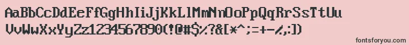 フォントVideossk – ピンクの背景に黒い文字