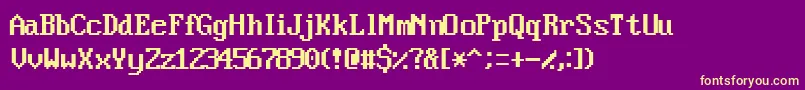 フォントVideossk – 紫の背景に黄色のフォント