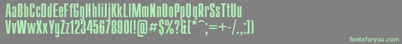 More about CompactRegular Font CompactRegular Font – Green Fonts on Gray Background