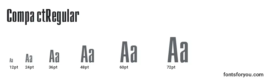 CompactRegular Font Sizes
