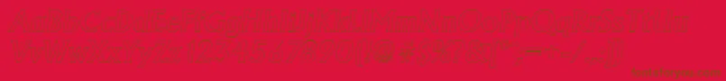 AdelonoutlineMediumItalic Font – Brown Fonts on Red Background