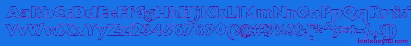 Chunboh Font – Purple Fonts on Blue Background