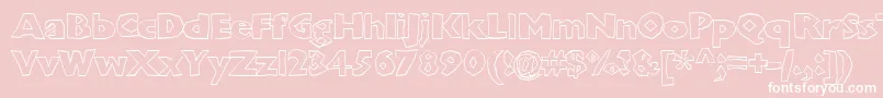 Chunboh Font – White Fonts on Pink Background