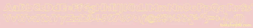 Chunboh Font – Yellow Fonts on Pink Background