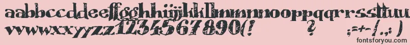 Scrubble Font – Black Fonts on Pink Background