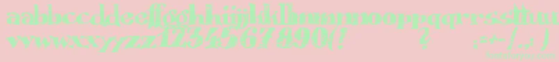 Scrubble Font – Green Fonts on Pink Background