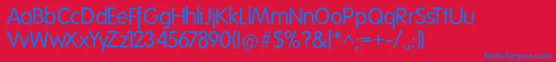 FolksNormal Font – Blue Fonts on Red Background