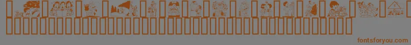 GeComicalChristmas Font – Brown Fonts on Gray Background