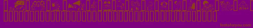 GeComicalChristmas Font – Brown Fonts on Purple Background