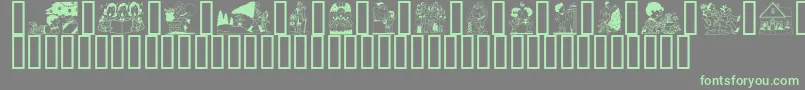 GeComicalChristmas Font – Green Fonts on Gray Background