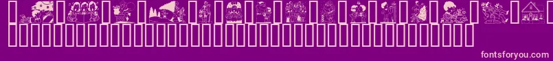 GeComicalChristmas Font – Pink Fonts on Purple Background