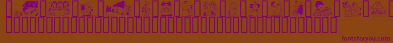 GeComicalChristmas Font – Purple Fonts on Brown Background