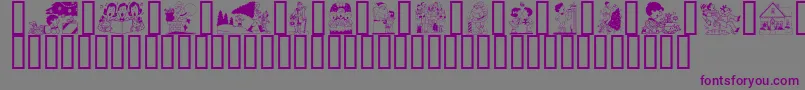 GeComicalChristmas Font – Purple Fonts on Gray Background