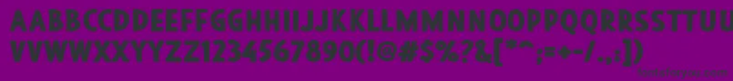 フォントBlackore – 紫の背景に黒い文字