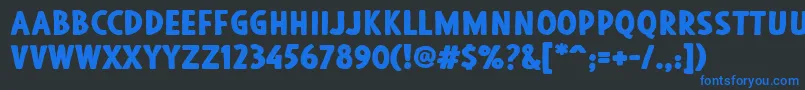 Blackore Font – Blue Fonts on Black Background