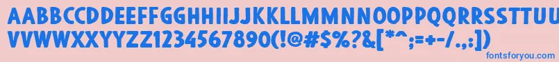 Blackore Font – Blue Fonts on Pink Background
