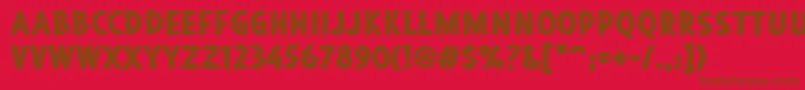 Blackore Font – Brown Fonts on Red Background