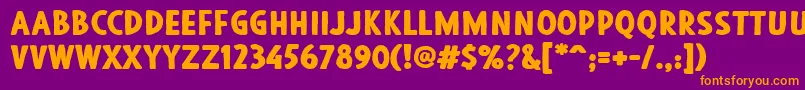 Blackore Font – Orange Fonts on Purple Background