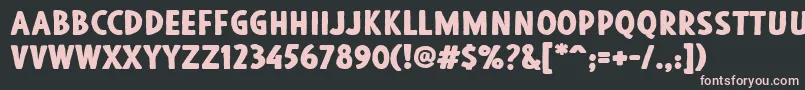 Blackore Font – Pink Fonts on Black Background