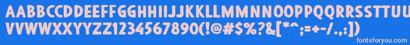 Blackore Font – Pink Fonts on Blue Background