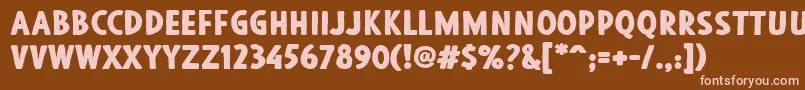 Blackore Font – Pink Fonts on Brown Background