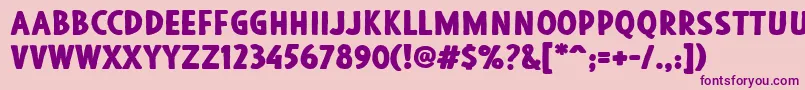 Blackore Font – Purple Fonts on Pink Background