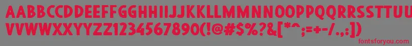 Blackore Font – Red Fonts on Gray Background