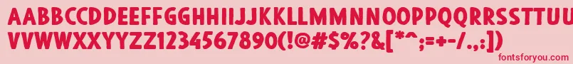 Blackore Font – Red Fonts on Pink Background