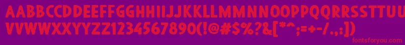 Blackore Font – Red Fonts on Purple Background