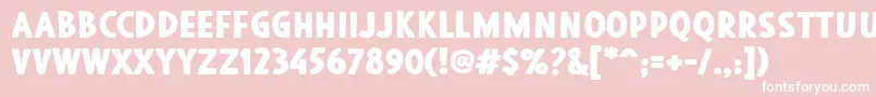 Blackore Font – White Fonts on Pink Background
