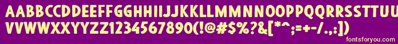 Blackore Font – Yellow Fonts on Purple Background