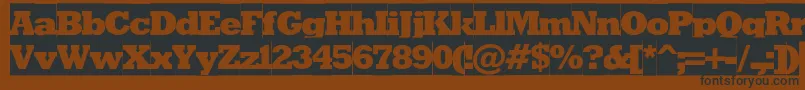 Rodeoxbcameoc Font – Black Fonts on Brown Background