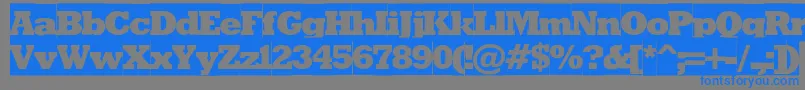 Rodeoxbcameoc Font – Blue Fonts on Gray Background