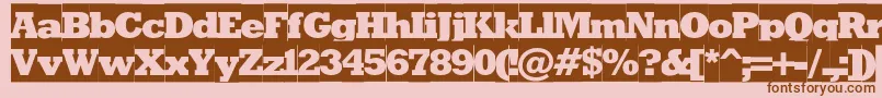 Rodeoxbcameoc Font – Brown Fonts on Pink Background