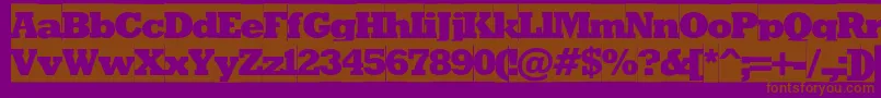 Rodeoxbcameoc Font – Brown Fonts on Purple Background