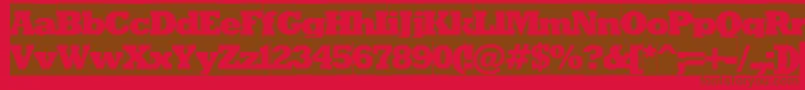 Шрифт Rodeoxbcameoc – коричневые шрифты на красном фоне