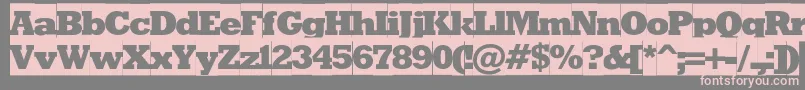 Rodeoxbcameoc Font – Pink Fonts on Gray Background