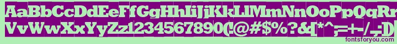 Rodeoxbcameoc Font – Purple Fonts on Green Background