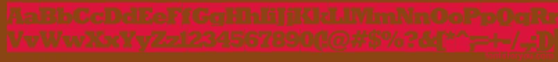 Rodeoxbcameoc Font – Red Fonts on Brown Background