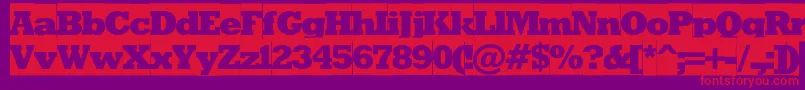 Rodeoxbcameoc Font – Red Fonts on Purple Background