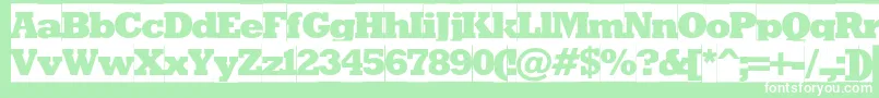 Rodeoxbcameoc Font – White Fonts on Green Background