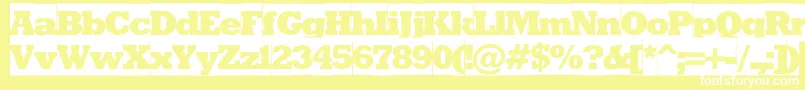 Rodeoxbcameoc Font – White Fonts on Yellow Background