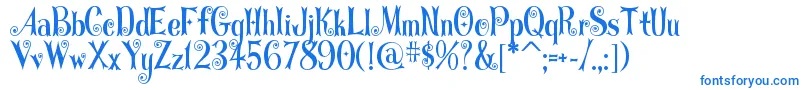Curlystars-Schriftart – Blaue Schriften